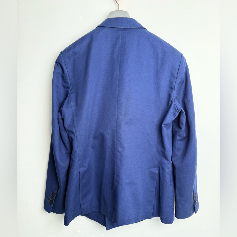 Prada Milano Blue Double-Breasted Cotton Blazer - Made in Italy - Size 50 - Picture 6 of 9